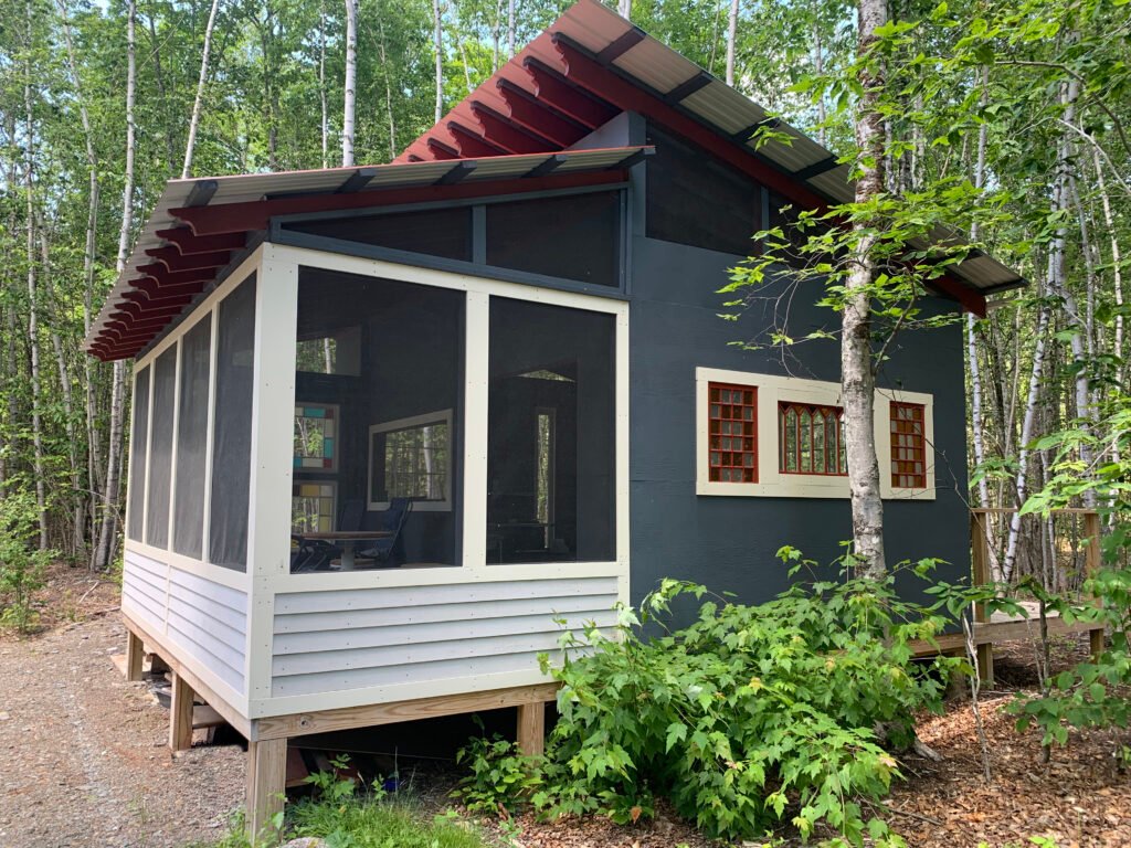Custom cabin in the woods near Bangor Maine